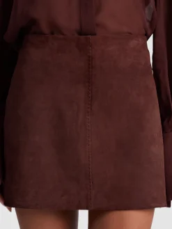 Alice and Olivia RILEY SUEDE MINI SKIRT