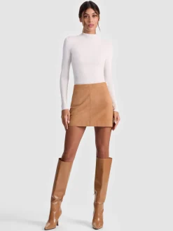 Alice and Olivia RILEY SUEDE MINI SKIRT