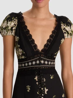 Alice and Olivia ROSE MIDI DRESS