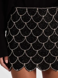 Alice and Olivia RUBI EMBELLISHED MINI SKIRT