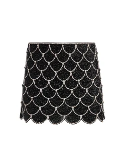 Alice and Olivia RUBI EMBELLISHED MINI SKIRT