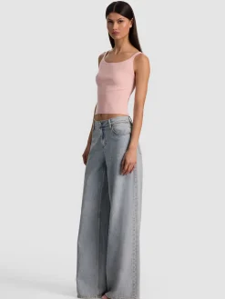 Alice and Olivia SHANA RIBBED TANK