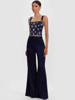Alice and Olivia SHANE WIDE LEG PANT