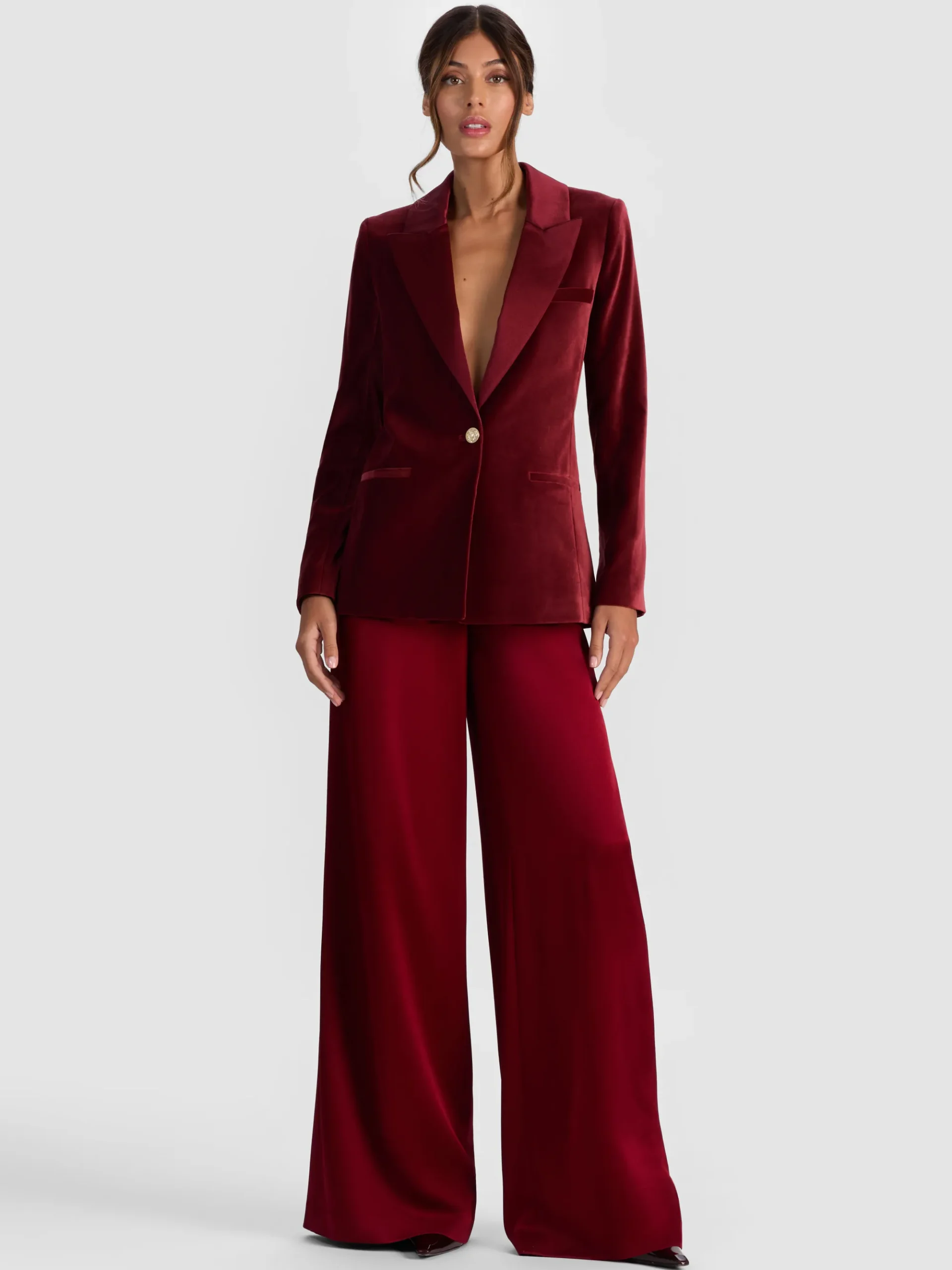 Alice and Olivia SILAS VELVET BLAZER