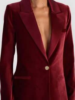Alice and Olivia SILAS VELVET BLAZER