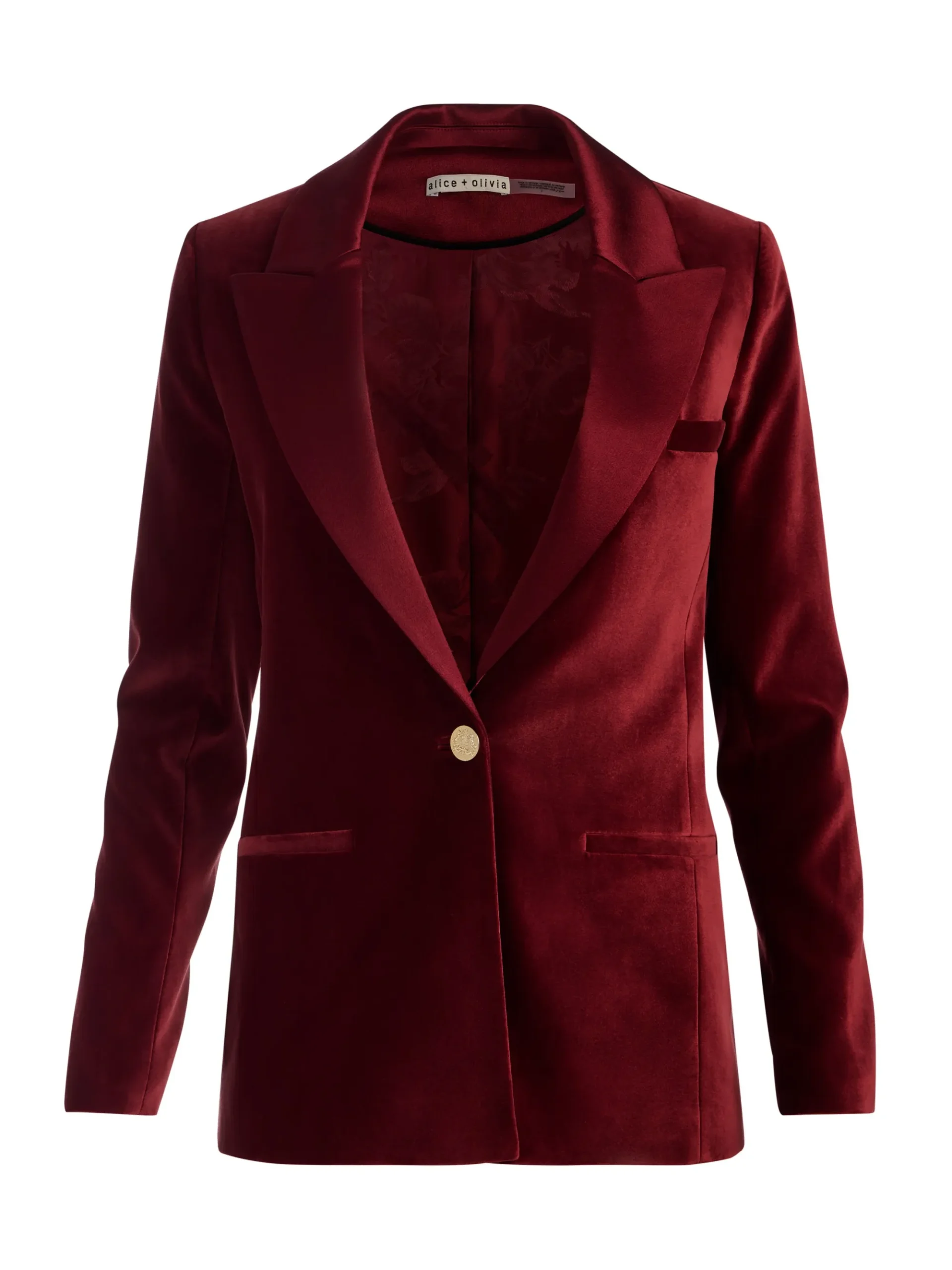 Alice and Olivia SILAS VELVET BLAZER