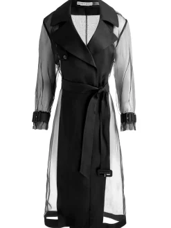 Alice and Olivia SILVIA SHEER MAXI TRENCH