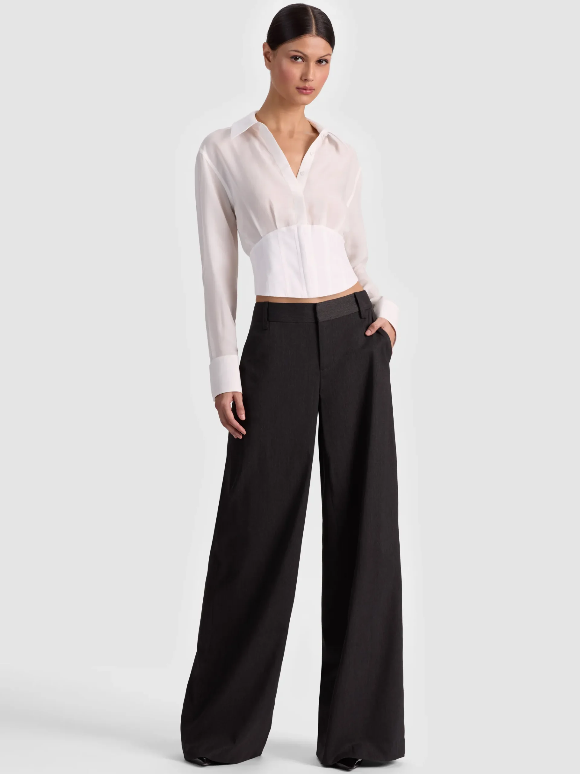 Alice and Olivia STU BAGGY PANT