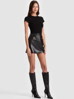 Alice and Olivia SYDNEY VEGAN MINI DRESS