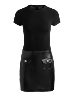 Alice and Olivia SYDNEY VEGAN MINI DRESS