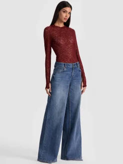 Alice and Olivia TAEYN LACE BODYSUIT