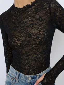 Alice and Olivia TAEYN LACE BODYSUIT