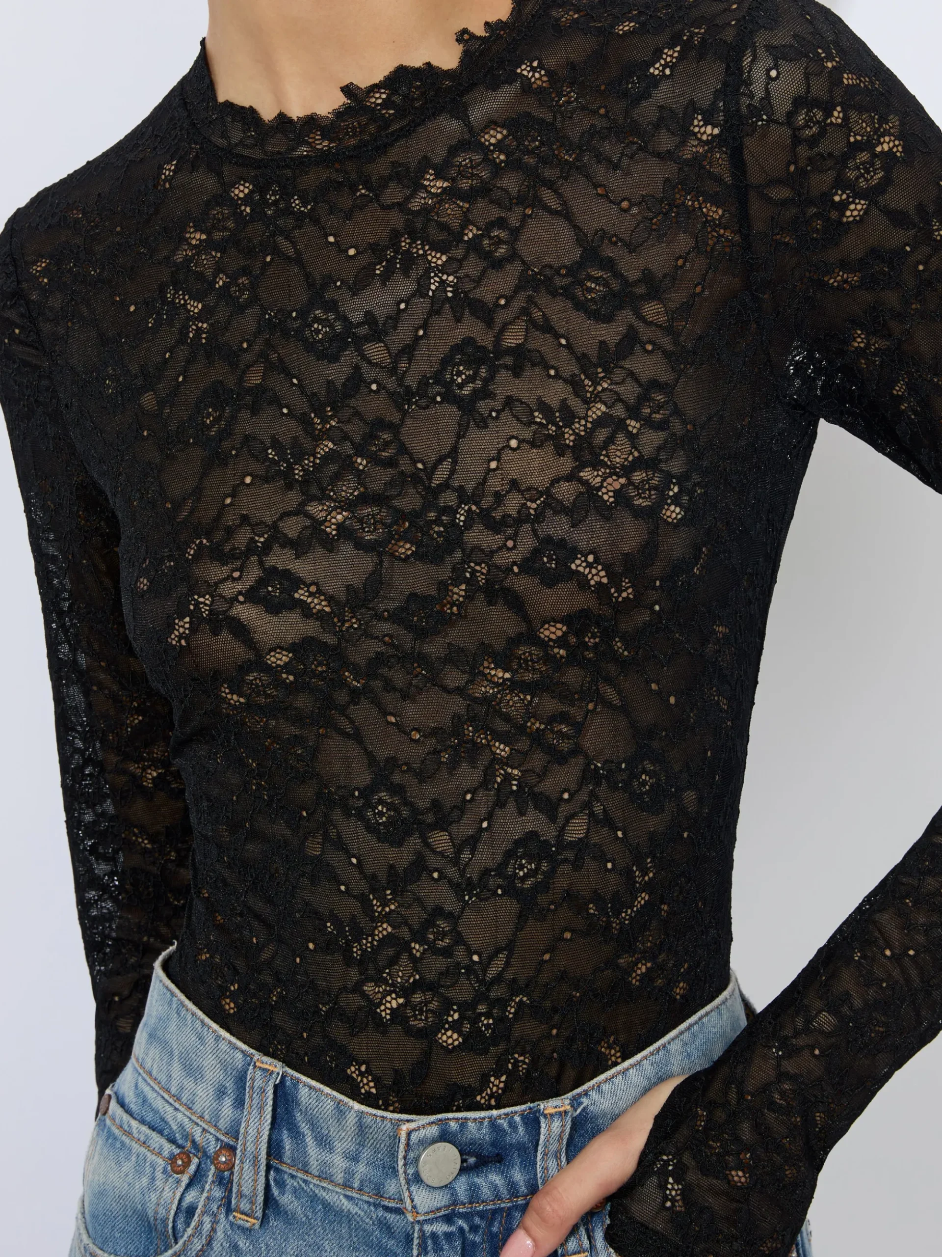 Alice and Olivia TAEYN LACE BODYSUIT