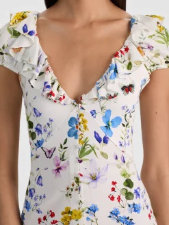 Alice and Olivia TARA MIDI SLIP DRESS