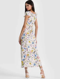 Alice and Olivia TARA MIDI SLIP DRESS