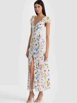 Alice and Olivia TARA MIDI SLIP DRESS