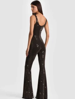 Alice and Olivia TERESA EMBELLISHED JUMPSUIT