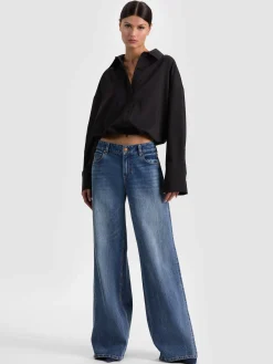 Alice and Olivia TOBIE CINCHED BUTTON DOWN