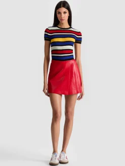 Alice and Olivia TONI VEGAN MINI SKIRT