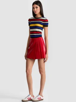 Alice and Olivia TONI VEGAN MINI SKIRT