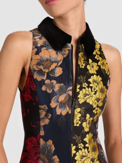 Alice and Olivia VELIA COLLARED MINI DRESS