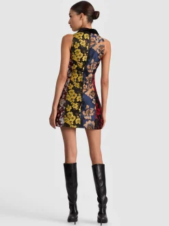 Alice and Olivia VELIA COLLARED MINI DRESS