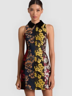 Alice and Olivia VELIA COLLARED MINI DRESS