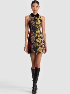 Alice and Olivia VELIA COLLARED MINI DRESS