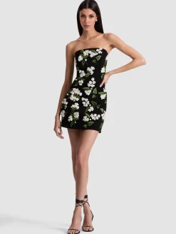 Alice and Olivia VELIA EMBELLISHED MINI GOWN