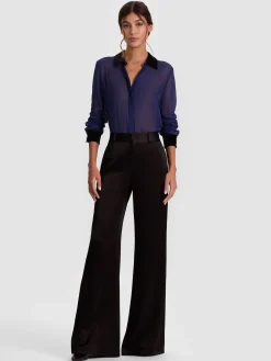 Alice and Olivia WILLA COMBO BLOUSE