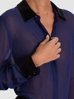 Alice and Olivia WILLA COMBO BLOUSE