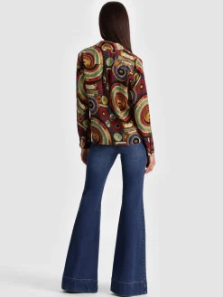 Alice and Olivia WILLA SILK BLOUSE