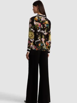 Alice and Olivia WILLA SILK BLOUSE