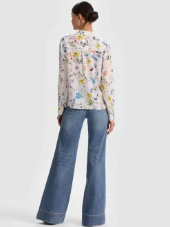 Alice and Olivia WILLA SILK BLOUSE