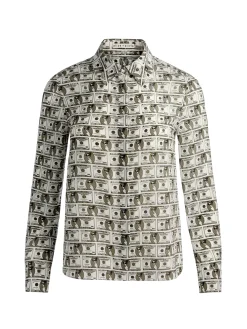 Alice and Olivia WILLA STACEFACE SILK BLOUSE