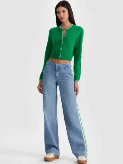 Alice and Olivia XANDER RACING STRIPE JEAN