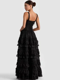 Alice and Olivia ZENA LACE MAXI DRESS